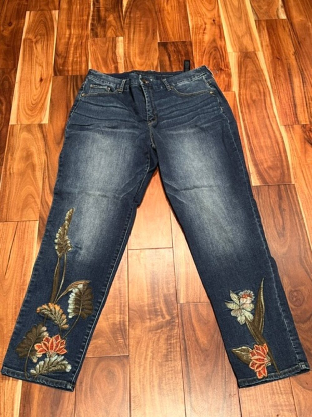 Chico's Women's Embroidered Blue Jeans